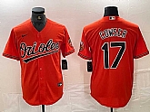 Men's Baltimore Orioles #17 Colton Cowser Orange Cool Base Stitched Jersey,baseball caps,new era cap wholesale,wholesale hats